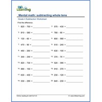 Ndli: Subtracting Whole Tens